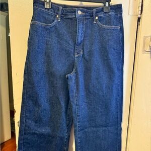 Just blue wide leg crop